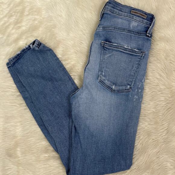 Citizens of Humanity Rocket High Rise Crop Skinny jeans in Distressed Fizzle 24 - Picture 12 of 16